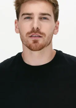 zwarte selected homme t-shirt slhnormani180 ss o-neck tee