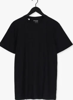 zwarte selected homme t-shirt slhnormani180 ss o-neck tee