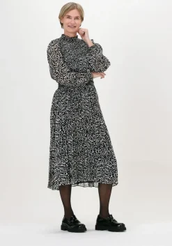 zwarte set midi jurk 73912