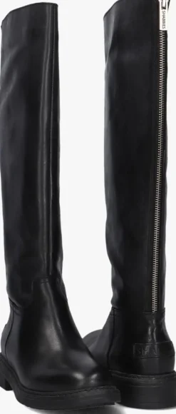 zwarte shabbies hoge laarzen duck tala