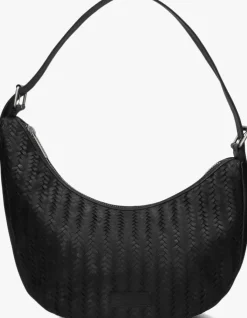 zwarte shabbies schoudertas platanino herringbone