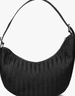 zwarte shabbies schoudertas platanino herringbone