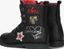 zwarte shoesme veterboots de9w095