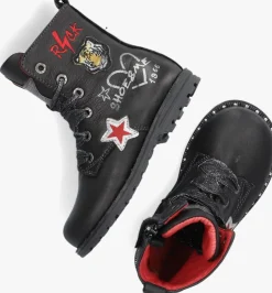 zwarte shoesme veterboots de9w095