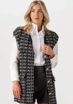 zwarte silvian heach gilet gilet sweat johan