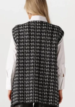 zwarte silvian heach gilet gilet sweat johan