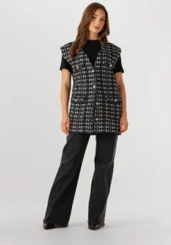 zwarte silvian heach gilet gilet sweat johan