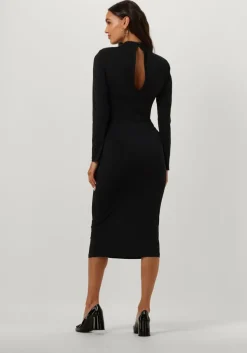 zwarte silvian heach midi jurk vestit.lungo/dress