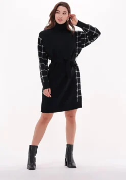 zwarte silvian heach midi jurk dress rokama