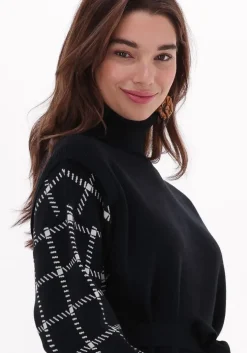 zwarte silvian heach midi jurk dress rokama