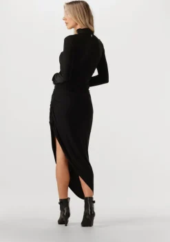 zwarte silvian heach midi jurk midi dress kirundo
