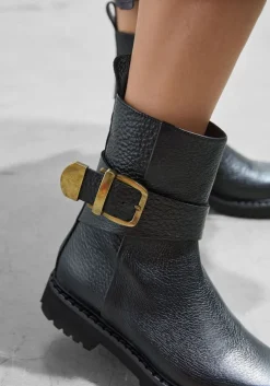 zwarte stefano lauran enkellaarsjes 9636