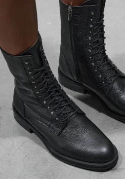 zwarte stefano lauran enkellaarsjes b5666