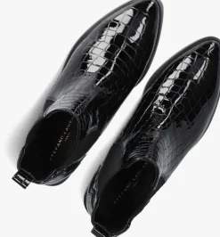 zwarte stefano lauran enkellaarsjes s3298