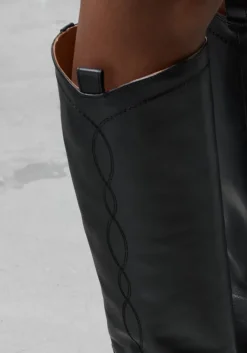 zwarte stefano lauran hoge laarzen b5631