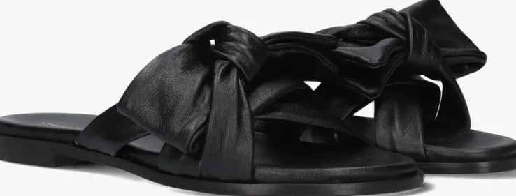 zwarte stefano lauran slippers 24153