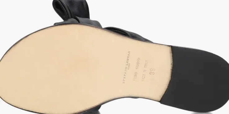 zwarte stefano lauran slippers 24153