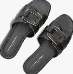 zwarte stefano lauran slippers 24152