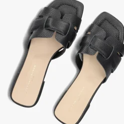 zwarte stefano lauran slippers 24050