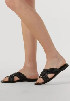 zwarte stefano lauran slippers 24003