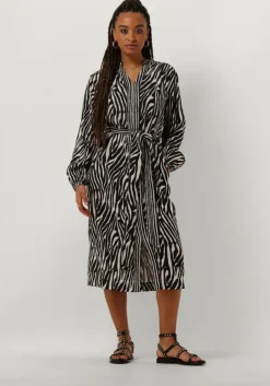 zwarte stella forest midi jurk e24ro053