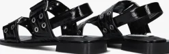 zwarte steve madden platte sandalen saria-e