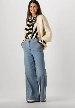 zwarte summum blouses blouse bow stripe printed