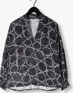 zwarte summum blouses top all over print
