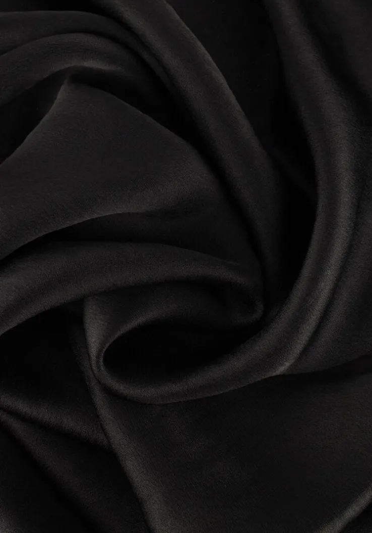 zwarte summum midirok skirt heavy silk touch