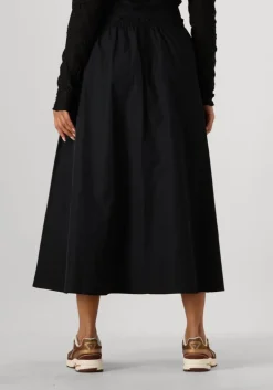 zwarte summum midirok skirt taft