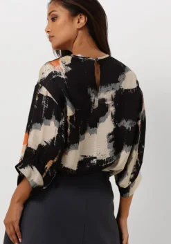 zwarte summum top top painted print