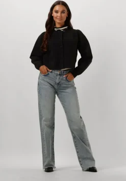 zwarte summum vest knitted cardigan leopard jacquard knit