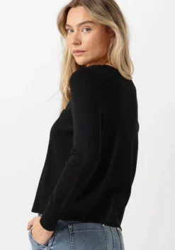 zwarte summum vest short cardigan soft viscose polyamide knit