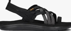 zwarte teva platte sandalen w voya strappy