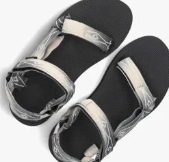 zwarte teva platte sandalen flatform univeral sunscape