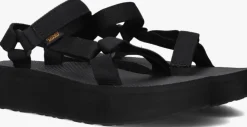zwarte teva platte sandalen w flatform universal