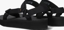 zwarte teva platte sandalen w midform universal