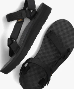zwarte teva platte sandalen w midform universal