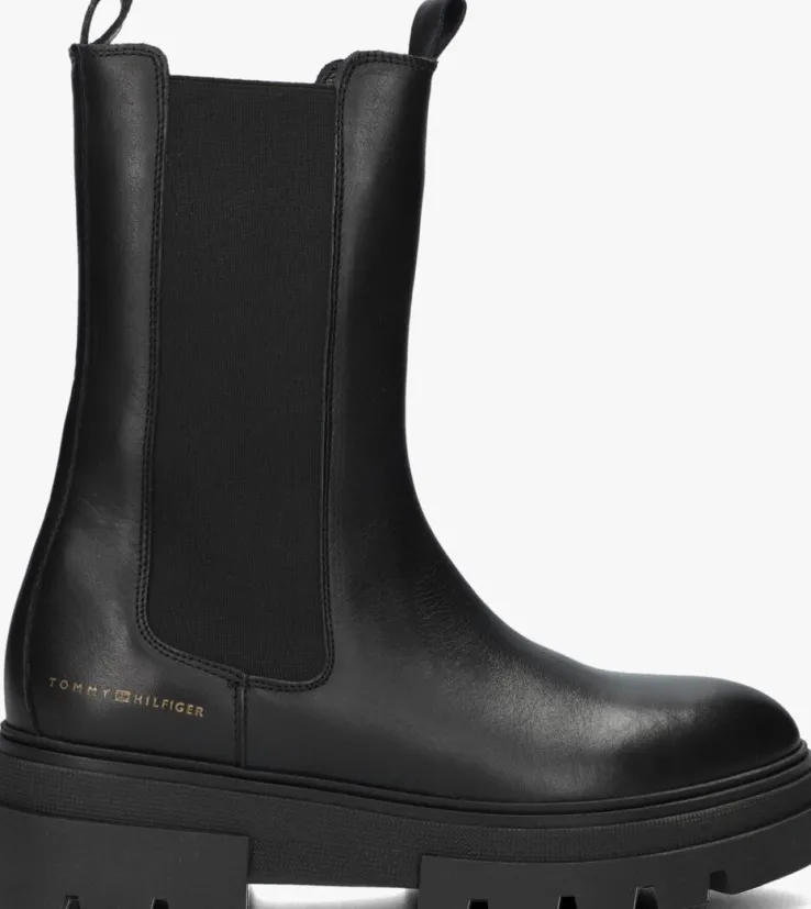 zwarte tommy hilfiger chelsea boots monochromatic chelsea boot