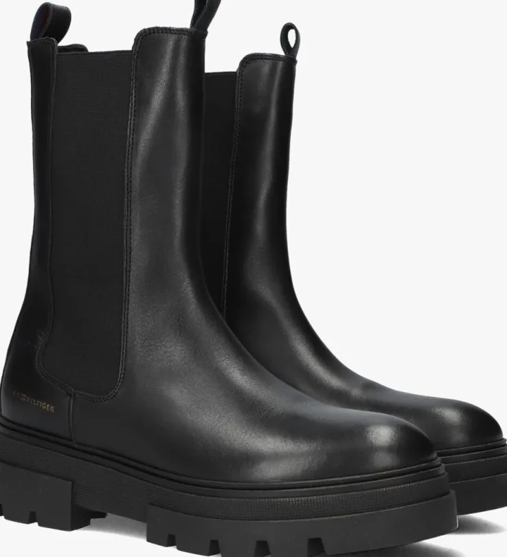 zwarte tommy hilfiger chelsea boots monochromatic chelsea boot