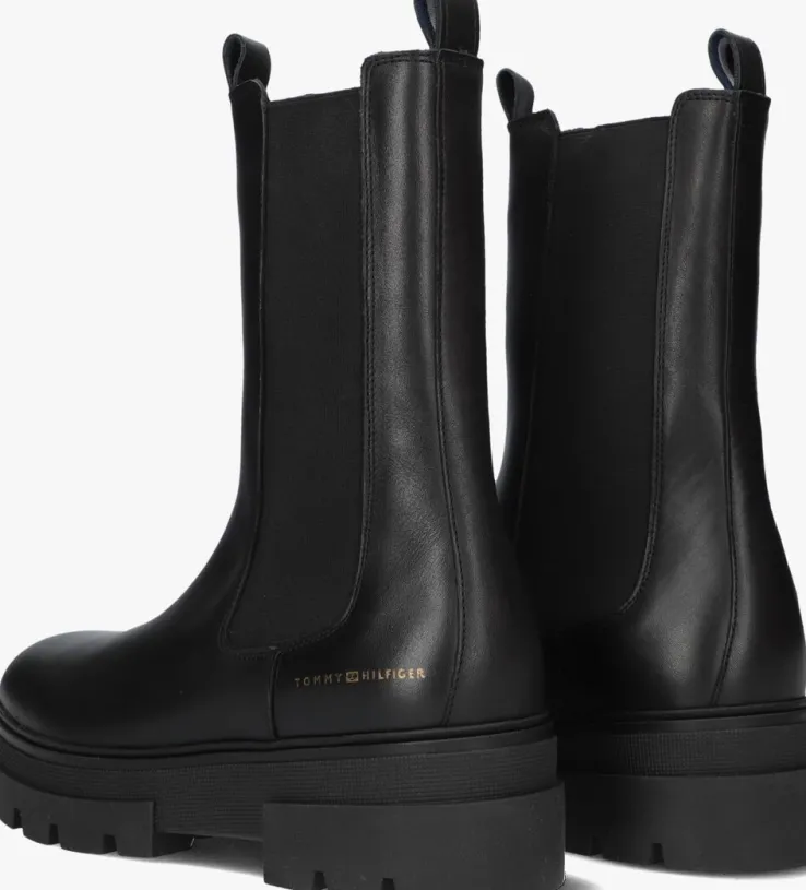 zwarte tommy hilfiger chelsea boots monochromatic chelsea boot