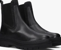 zwarte tommy hilfiger chelsea boots feminini felt chelsea bootie