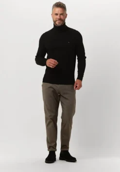 zwarte tommy hilfiger coltrui pima org ctn cashmere roll neck