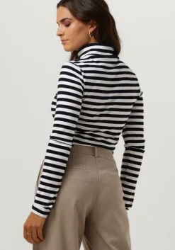 zwarte tommy hilfiger coltrui slim 5x2 rib roll-nk ls