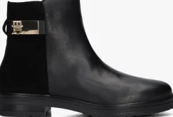 zwarte tommy hilfiger enkelboots th logo chelsea