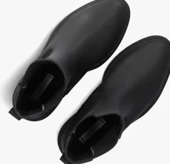zwarte tommy hilfiger enkelboots rubberrised chelsea