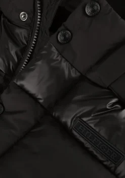 zwarte tommy hilfiger gewatteerde jas contrast padded jacket