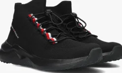 zwarte tommy hilfiger lage sneakers sock sneaker