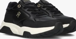 zwarte tommy hilfiger lage sneakers low cut lace-up