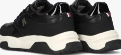 zwarte tommy hilfiger lage sneakers low cut lace-up